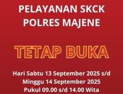 Pelayanan SKCK Polres Majene Tetap Buka di Akhir Pekan, Pemohon Wajib Daftar Online